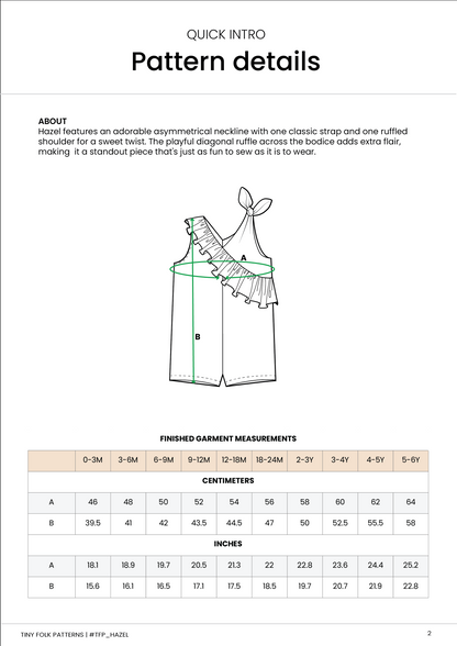 Hazel Romper Sewing Pattern