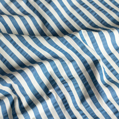 Seersucker Tom Off-White / Denim Blue
