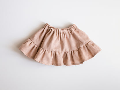 Beige skirt on a white background