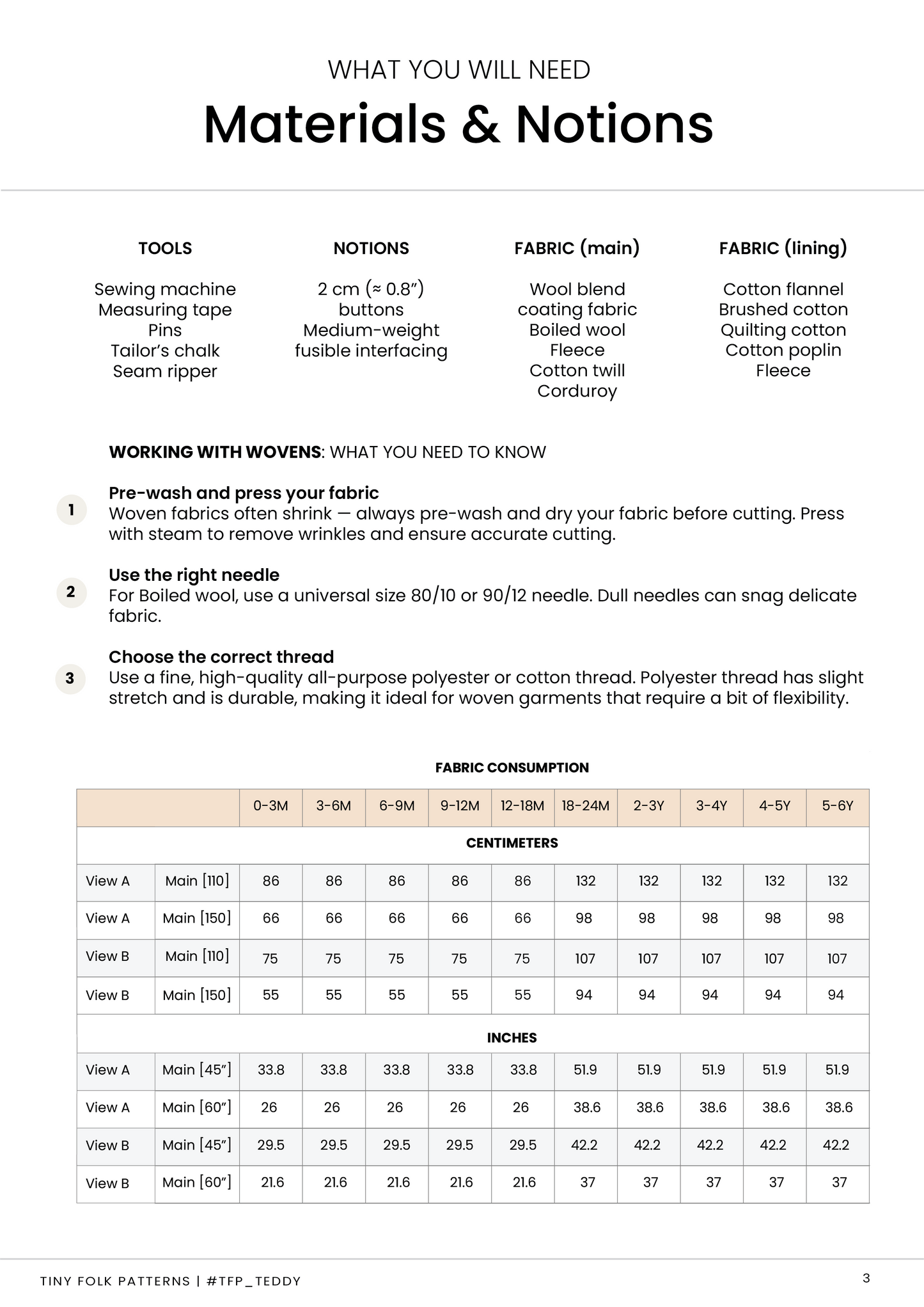 Teddy Coat Sewing Pattern