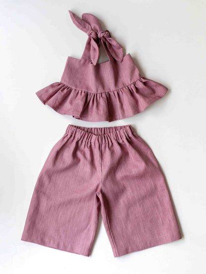 Jade Pants With Ruffled Straps Sewing Pattern